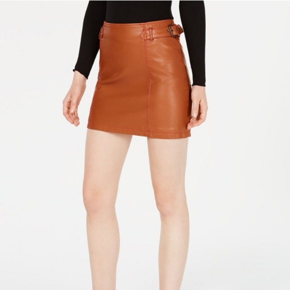 Free People Dresses & Skirts - Free People Faux Leather Mini Skirt